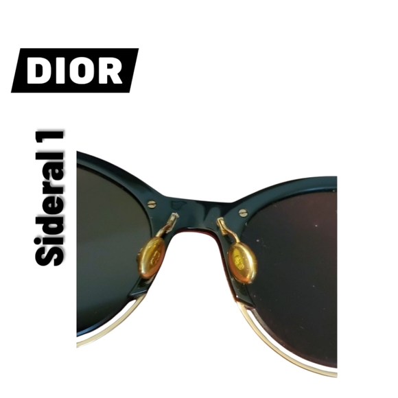 DIOR Black and Gold Sideral1 Round Frame J63Y1 Unisex Sunglasses main image 5
